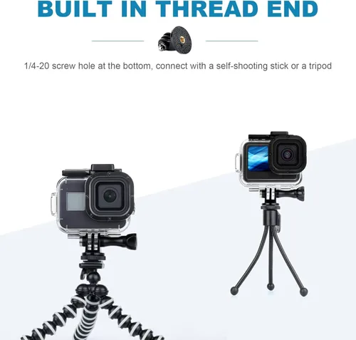 Vista 6 de Acuvar Trípode flexible de 6.5 pulgadas para cámaras GoPro Hero - Soporte para cámara Gorilla Pod, soporte Go Pro, compatible con todos los GoPro