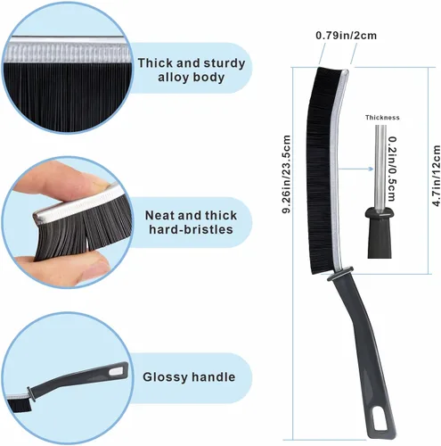 Vista 3 de Hovico 1 Pcs Hard-Bristled Crevice Cleaning, Rounded Extra Long Bottle Brush,Gallon Water Bottle Cleaning Brush, Nylon Stiff Bristle Water Jug Brush