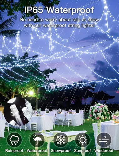 Vista 8 de String Lights Indoor Bedroom,Fairy String Lights Outdoor Waterproof, Memory Twinkle Christmas Light Plug in for Classroom Dorm Patio Tree Garden