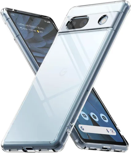 Vista 2 de Ringke Fusion - Funda compatible con Google Pixel 7a [transparente] + cristal de lente de cámara compatible con Google Pixle 7a