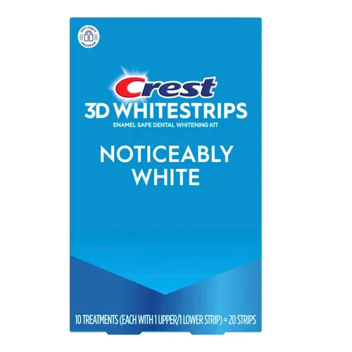 Vista 6 de Crest 3D Whitestrips, 1 Hour Express, kit de tiras blanqueadoras de dientes, 20 tiras (paquete de 10 unidades)