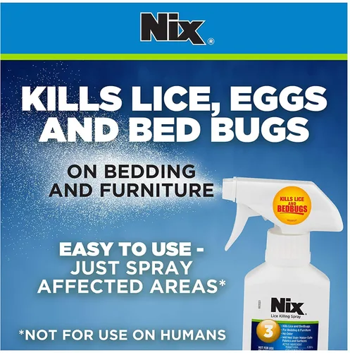Vista 3 de Nix Spray matador de piojos y chinches para el hogar, ropa de cama y muebles, 5 onzas líquidas (paquete de 1)