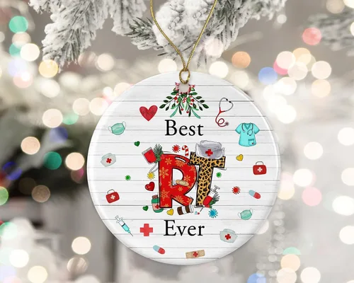 Best Respiratory Therapist Ever Christmas Ornament, Gift For Nurse Practitioner, World's Best Nurse Practitioner, Best Nurse Practitioner Ever, Best