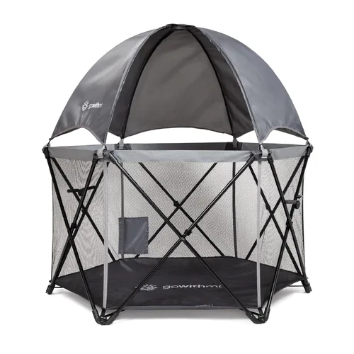 Vista 7 de Baby Delight Go with Me Eclipse Deluxe - Corral portátil de lujo, parque infantil, toldo para el sol, interior y exterior, suelo de nailon ultra