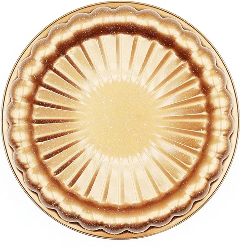 Vista 7 de Kundalini Charlotte - Molde para tartas de 10 pulgadas en forma de disco corrugado para boda, San Valentín, cumpleaños, fiesta