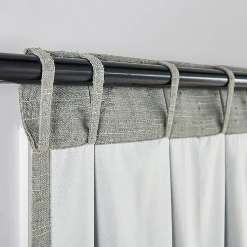 Vista 6 de Cortinas Grises de 84 Pulgadas de Largo con Textura de Lino Transparente con Forro para Sala de Estar, Pliegues Pellizco Pestaña Trasera Cortinas