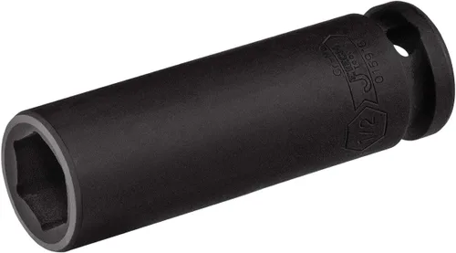 Jetech Enchufe de impacto profundo de 3/8 de pulgada de 1/2 pulgada, acero de aleación de molibdeno cromado tratado térmicamente, diseño de 6