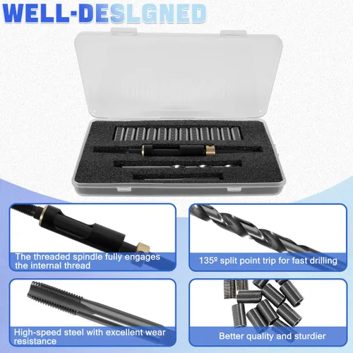 Vista 3 de M11X1.5 Kit de reparación de rosca de perno de cabeza métrica 35119S compatible con Cadillac, Toyota