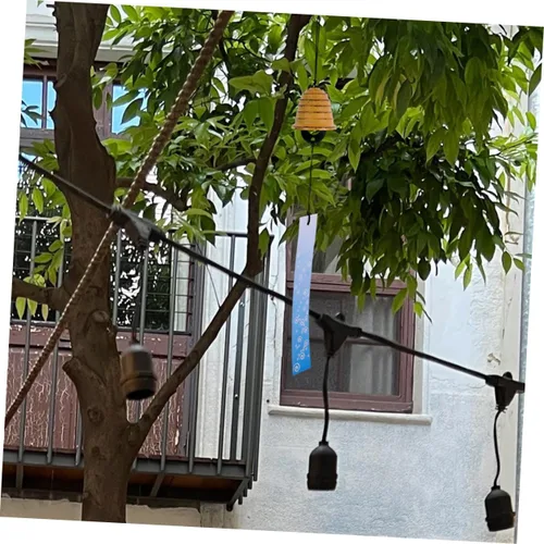 Vista 9 de DECHOUS 2Pcs Retro Hanging Wind Chime Pendant Wind Bell Outdoor Garden Courtyard Patio Decor with Relaxing Sound
