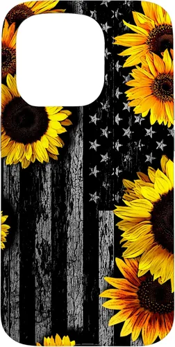 Vista 13 de American Flag with Sunflowers Case for iPhone 17