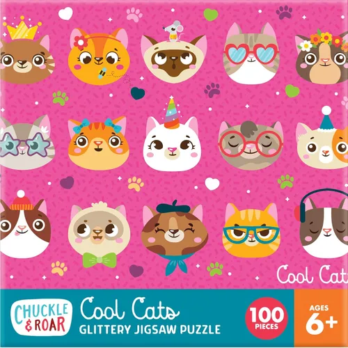 Vista 2 de Rompecabezas de 100 piezas Chuckle & Roar - Cool Cats