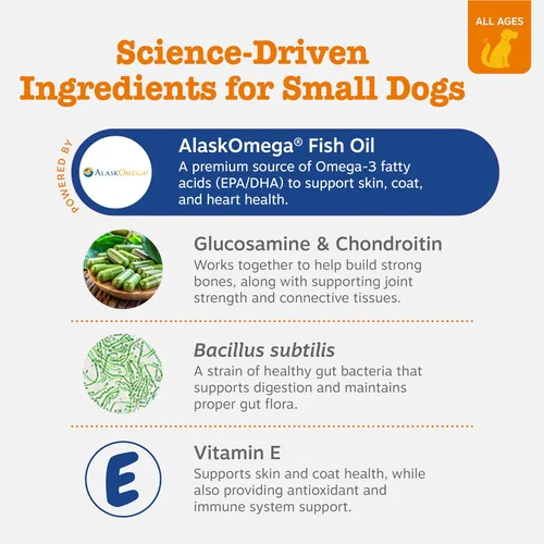Vista 20 de Zesty Paws Multivitamínico para perros, vitaminas masticables para perros y suplementos para cadera y articulaciones, piel y pelaje, aceite