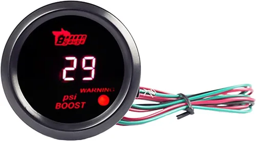 Vista 4 de ESUPPORT Medidor digital de turbo boost para coche de 2" (52mm) con luz LED roja PSI
