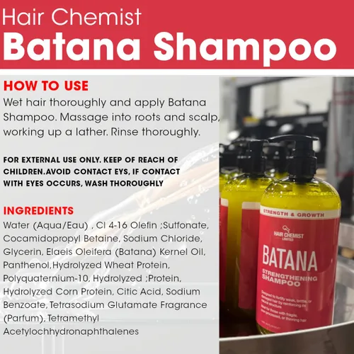 Vista 6 de Hair Chemist Batana Champú Fortalecimiento 33.8 oz. - Champú Fortalecimiento Batana