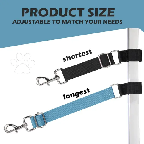 Vista 2 de Bucles ajustables de nylon para aseo de mascotas y perros, soga de sujeción para mesa de aseo, accesorios de extensión de brazo de mesa, correas