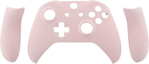 Vista 9 de eXtremeRate Soft Touch Cherry Blossoms Pink Top Shell Front Housing Faceplate Replacement Parts with Side Rails Panel for Xbox One X & One S