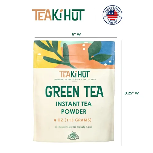 Vista 7 de TEAki Hut Polvo de té verde instantáneo, mezcla refrescante de bebida sin azúcar, polvo instantáneo de té verde premium para bebidas, batidos