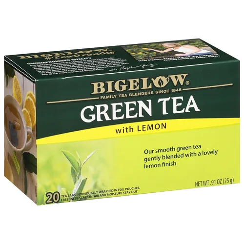 Vista 9 de Bolsas de té verde descafeinado con té de limón Bigelow, caja de 20 unidades (paquete de 6), 120 bolsas de té en total
