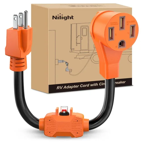 Vista 26 de Nilight Adaptador de corriente para autocaravana, enchufe macho a hembra, cable eléctrico resistente STW, cables impermeables para caravana
