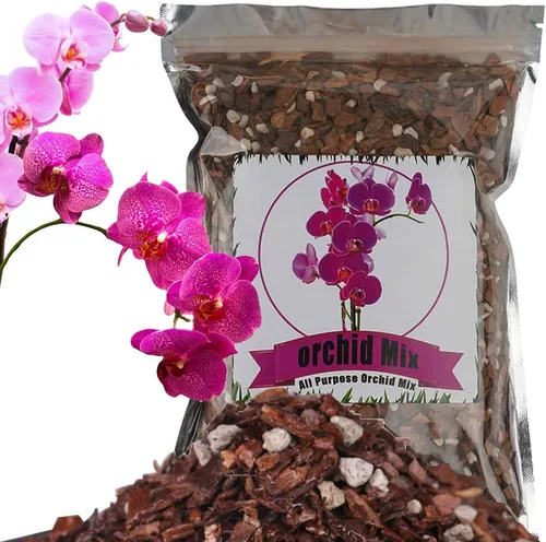 Mezcla de tierra para orquídeas multiusos, corteza de orquídea y perlita orgánica para plantas, todos los medios de tierra naturales para macetas