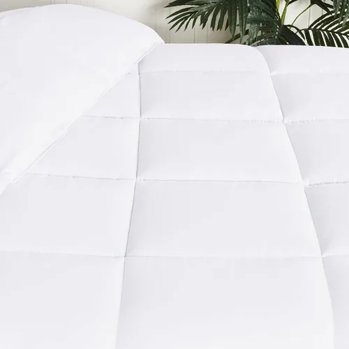Vista 3 de Superior Edredón de microfibra cepillada sólida, ropa de cama alternativa al plumón, reversible, peso medio, esponjoso, decorativo, funda