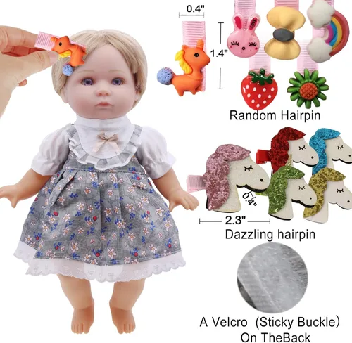 Vista 2 de Alive - Ropa y accesorios para muñecas de bebé, 12 juegos de ropa de muñeca para muñecas de 12, 13, 14, 15, 16 pulgadas, ropa de muñeca de bebé