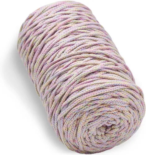 Vista 21 de SIMEIQI 200g de hilo de algodón hueco para tejer y ganchillo, hilo redondo de tela para bolso de mano DIY, cesta de mano, cojín, bolsa de ganchillo