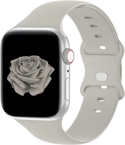 Vista 30 de Bandiction Compatible with Apple Watch Series 3 38mm Series 5 40mm iWatch Bands 38mm 40mm 41mm, Soft Silicone Sport Replacement Strap Compatible for