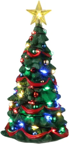 Vista 5 de Lemax 34101 Accesorio del Pueblo Navideño: Árbol de Navidad Alegre