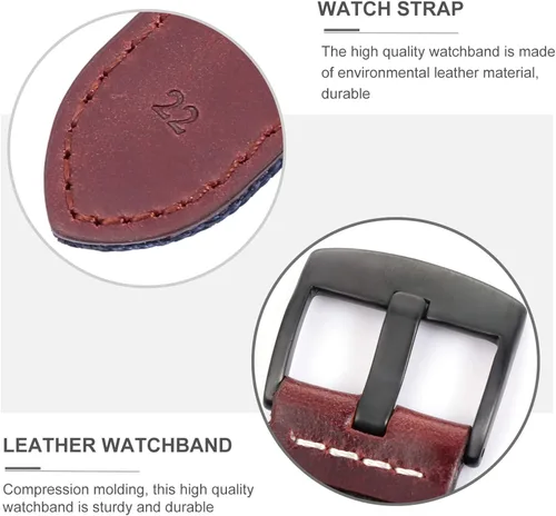 Vista 2 de Hemobllo - Correa de piel sintética para Fitbit Charge 3 (0.866in), color negro