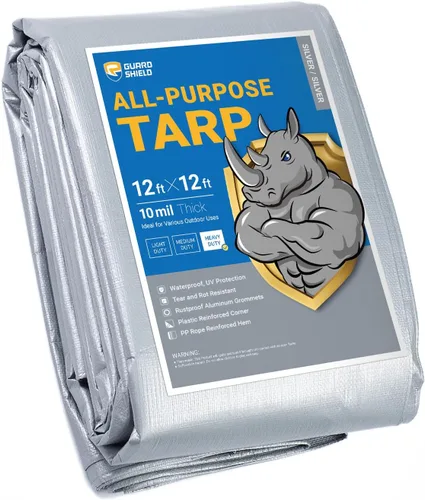 Vista 83 de GUARD SHIELD - Lonas impermeables, de polietileno, cuadradas, gruesas, resistentes a los rayos ultravioleta, con ojales, para exteriores, 12 x 24