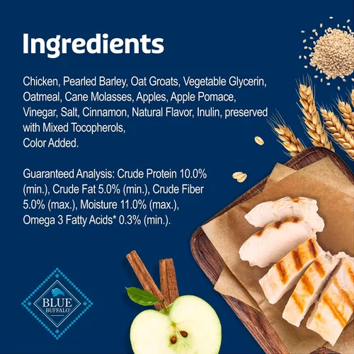 Vista 6 de Blue Buffalo Health Bars Golosinas suaves y masticables de pollo y manzanas