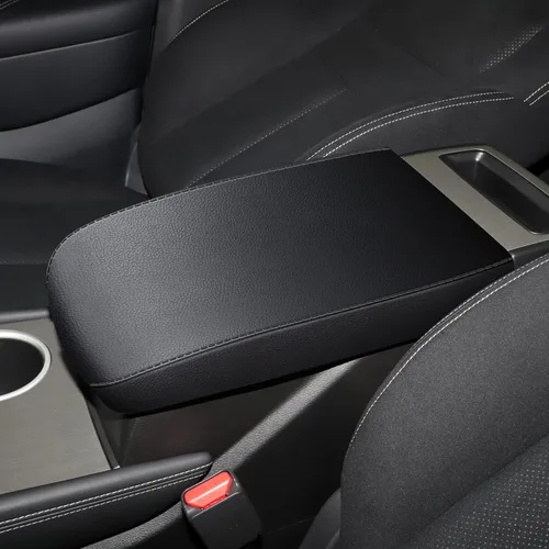 AOMSAZTO Fundas de consola para Nissan Murano 2015-2023, fundas de reposabrazos para Nissan Murano, color negro con costuras negras