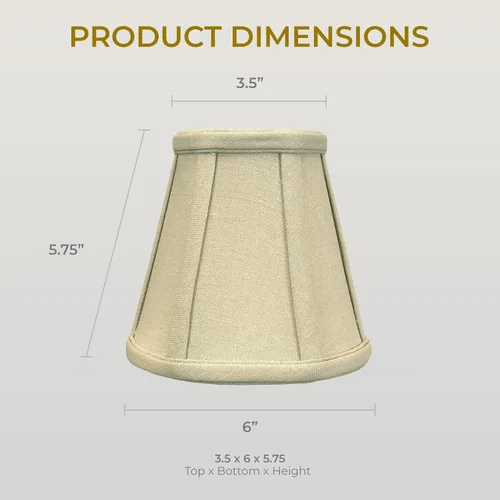 Vista 142 de Royal Designs, Inc. BS-707FC-6AGL Deep Empire Basic - Pantalla para lámpara con clip de llama, 3.5 x 6 x 5.75 pulgadas, color dorado antiguo