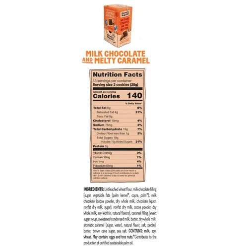 Vista 2 de Michel et Augustin Galletas, Aperitivos Envueltos Individualmente, Caja de Regalo Changemaker, Shortbread de Chocolate con Leche y Caramelo