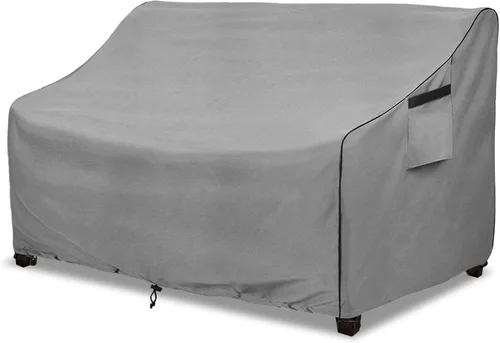 okcool Funda resistente para sofá de patio, 100% impermeable, de 2 plazas, para exteriores de hasta 58 pulgadas de ancho x 32.5 pulgadas de