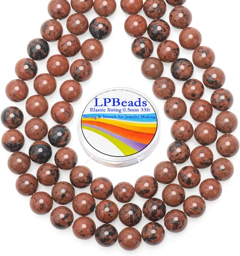 Vista 29 de LPBeads 100 Cuentas de 8mm Cuentas Redondas Naturales de Chakra, Cuentas Sueltas de Piedra Preciosa Redondas para Hacer Joyas con Cordón Elástico