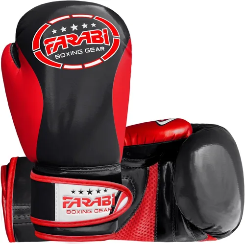 Vista 3 de Farabi - Guantes de boxeo para niños, para Muay Thai, Kick Boxing, entrenamiento, MMA, saco de boxeo