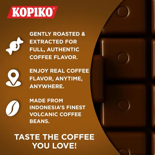 Vista 4 de Kopiko Golosinas de Café – Duras y Sabrosas Golosinas con Extracto de Café Real de Indonesia – Un Aumento de Energía Satisfactorio para el Consumo