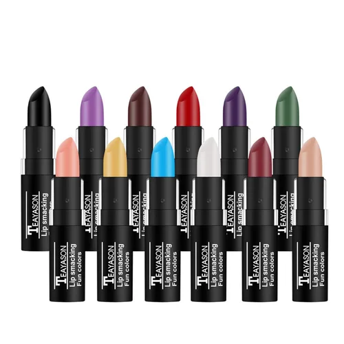 Vista 10 de AKARY Lápiz labial rojo cereza mate, brillo de labios de larga duración, lápiz labial gótico y vintage, base profesional para mujeres, maquillaje