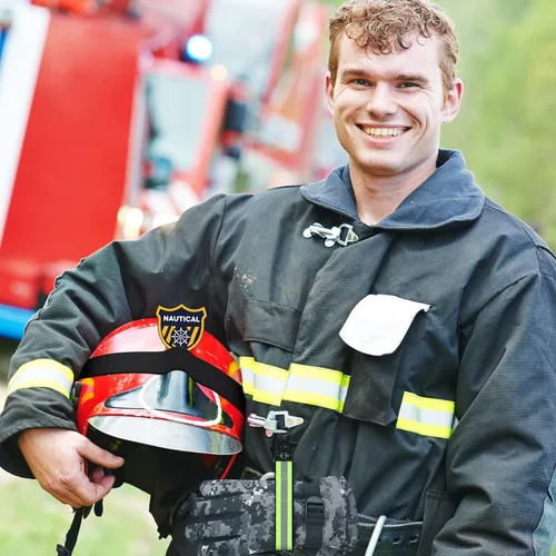 Vista 5 de 4 herramientas de bombero, incluye 2 bandas para casco de bombero, 2 correas para guantes, banda para casco de bombero, correa de seguridad