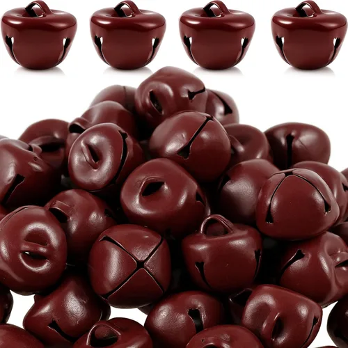 Zhanmai 300 Piezas Cascabeles a Granel para Manualidades, Campanas de Navidad DIY para Decoración, Decoración del Hogar (0.5 Pulgadas, Marrón)