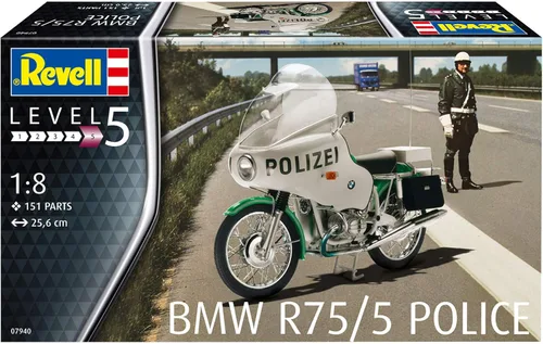 Vista 2 de Revell RV07940 1:8 - BMW R75/5 Police Kit de plástico modelo, multicolor, 1/8