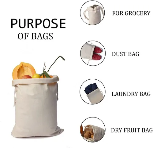 Vista 5 de 100 bolsas de muselina de algodón de alta calidad de 3 x 4 pulgadas, bolsas reutilizables de algodón natural con cordón para productos, bolsa