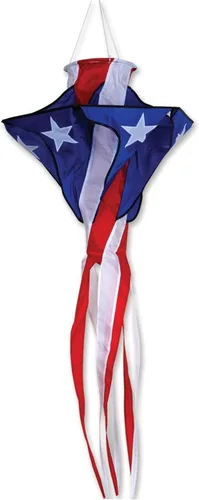 Premier Kites Girador de viento patriótico Star Twister | Molinillo de viento con bandera estadounidense para decoraciones patrióticas al aire libre