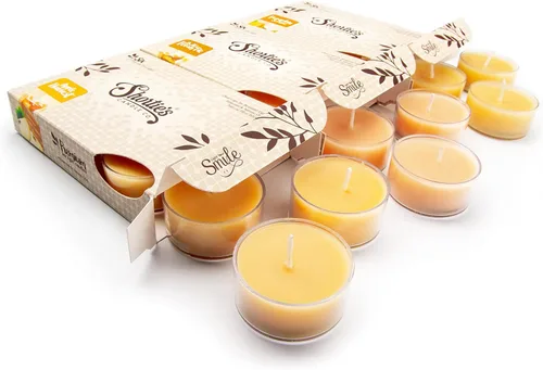 Vista 15 de Paquete de 3 velas de té de manzana, 18 velas perfumadas (cosecha, caramelo, tarde) - Colección de panadería y frutas
