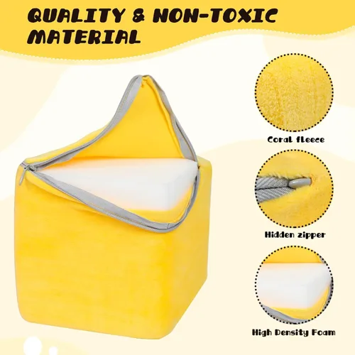 Vista 5 de Bloques de espuma para niños pequeños, bloques de construcción suaves de 5.5 pulgadas para niños pequeños, bloques apilables coloridos para niños