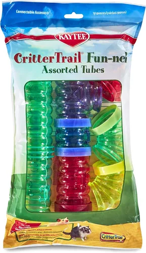 Vista 7 de Kaytee CritterTrail Fun-nel - Paquete de 5 tubos rectos para hábitat para animales pequeños