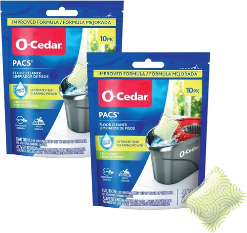 O-Cedar Paquetes de limpieza de piso 20 unidades con aroma cítrico 10 unidades (2 paquetes)