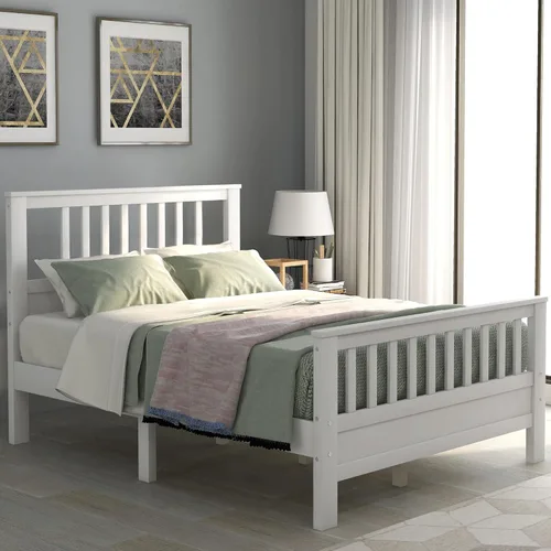 Vista 15 de Bellemave Twin Size Flat Panel Bed with Headboard & Footboard, Minimalist Modern Platform Bed with Wood Grain Finish and 11.5" Under-Bed Storage
